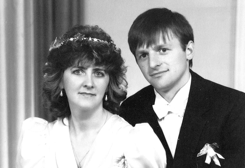 Na ślubnym kobiercu, Danuta i Marek Liberaccy, 1990 r.