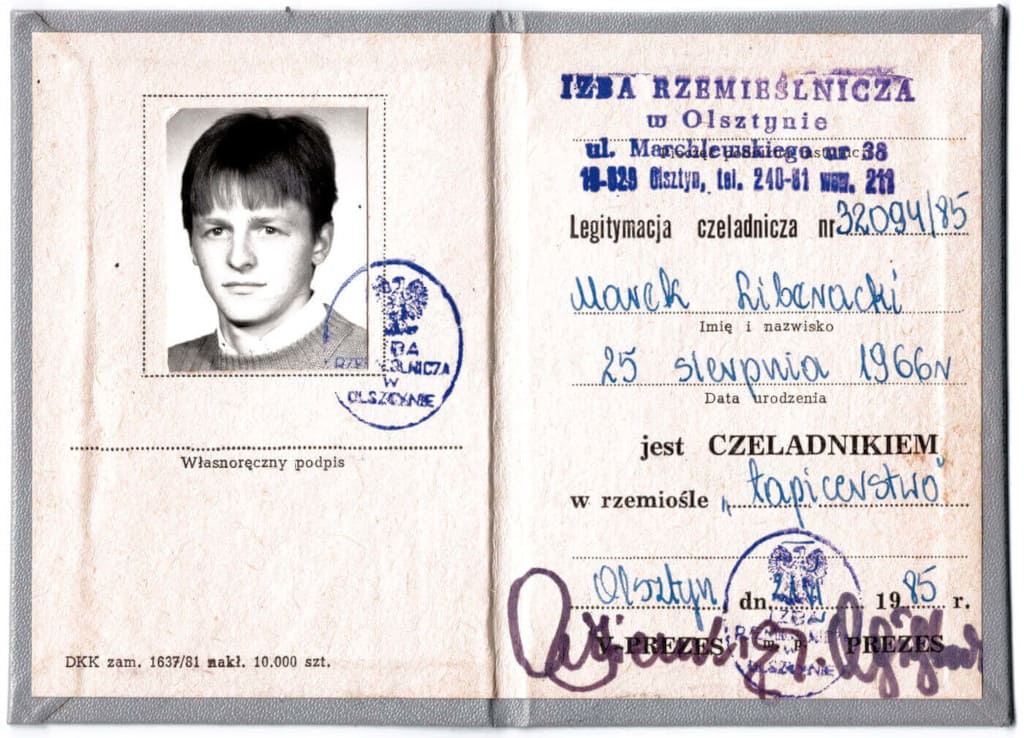 Marek Liberacki – legitymacja czeladnicza, 1985 r.