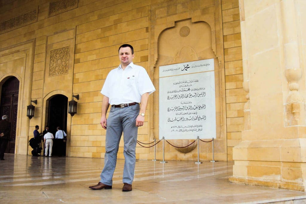 Marek Liberacki – po spotkaniu z kontrahentami, Liban, 2010 r.