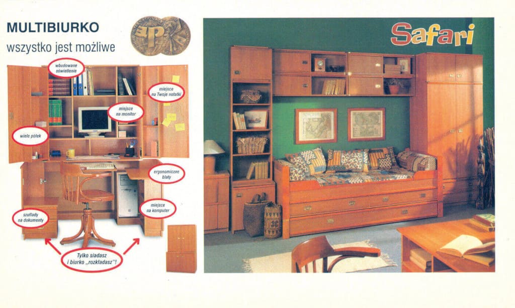Strona z katalogu Mebli Vox, lata 90.