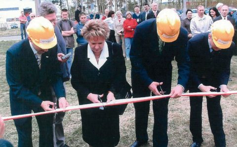 Uroczyste rozpoczęcie budowy Fabryki Mebli Szynaka w Nowym Mieście Lubawskim, 18 maja 2007 r.