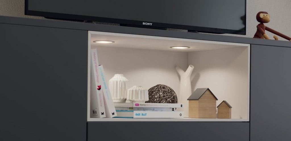 Oprawa okrągła „Loox LED 3039 Multi White” Häfele bezstopniowo zmienia temperaturę barwy i wytwarza w ten sposób różne nastroje oświetlenia przy wysokim wskaźniku oddawania barw. Znakomicie sprawdza się sypialni, kuchni i salonie.