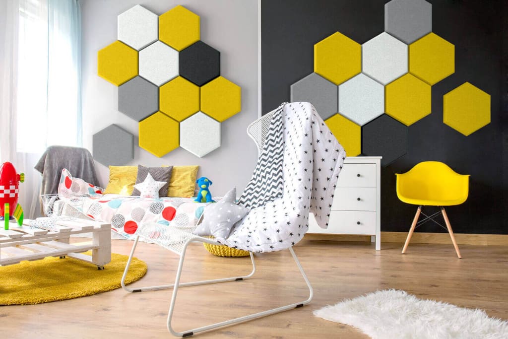 Pokój dziecka z panelami akustycznymi od Wyciszamy.pl.