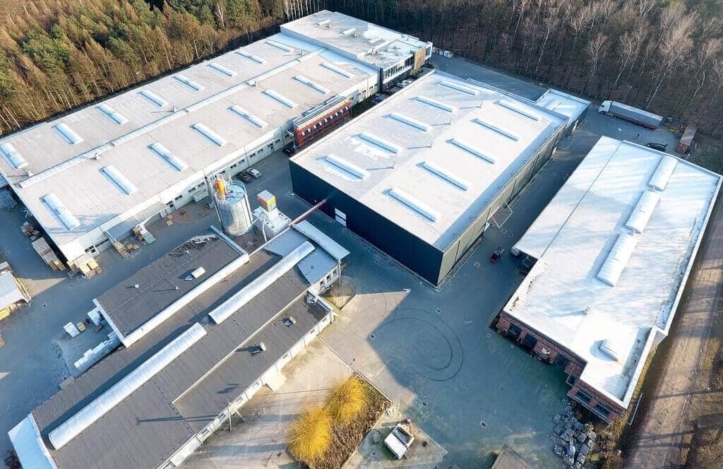 Widok z góry na Zakład Dig-Net nr 2, styczeń 2018 r.