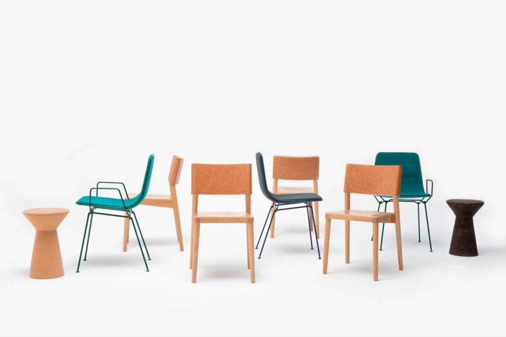 „Moko Chair”, „Corkback Chair” & „Cork Stool”, proj. Studio Rygalik dla marki Tre.