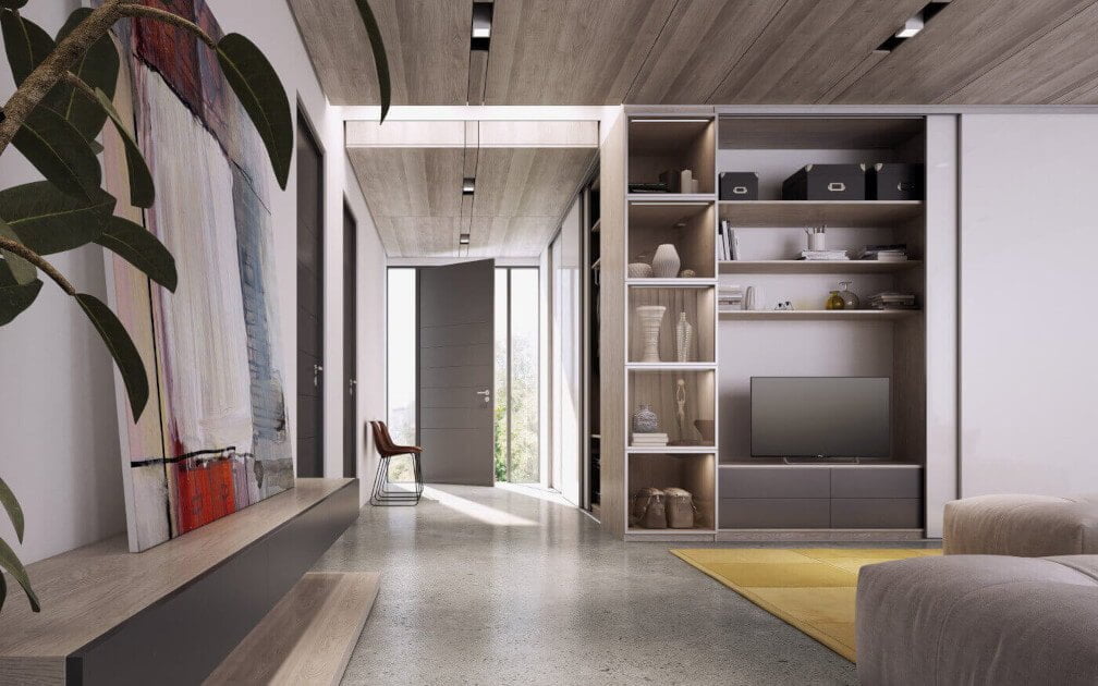 Pojemna szafa Komandor na wymiar jako mebel to już nie tylko miejsce do schowania ubrań. Dobrze zaprojektowana szafa to także miejsce na ukrycie domowego biura, oryginalna biblioteczka na książki czy pomysłowa strefa na kino domowe i sprzęt RTV.