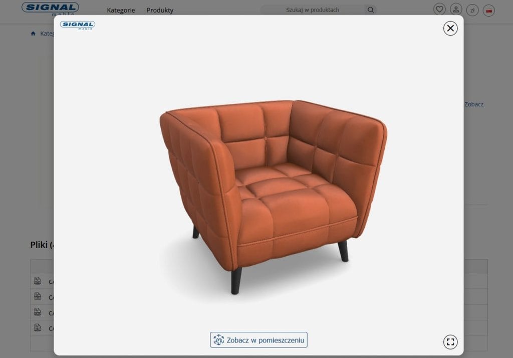Narzędzia wizualizacji 3D/AR – Strefa Architekta, Podgląd 3D i Aplikacja AR Arlity dla Signal Meble – Arlity