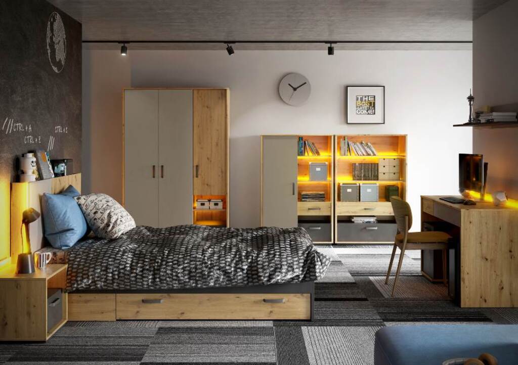 Strefa young – meble dziecięce i młodzieżowe, klasa premium: kolekcja mebli dziecięco-młodzieżowych „Qubic” – Dig-Net Lenart.