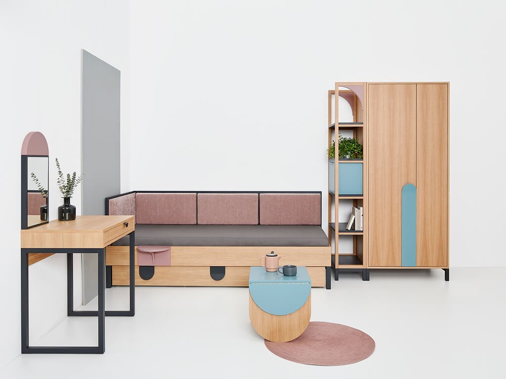 Strefa dzienna – meble, klasa standard: „MOD – meble do mikroapartamentów” Pagok-Meble / microom.
