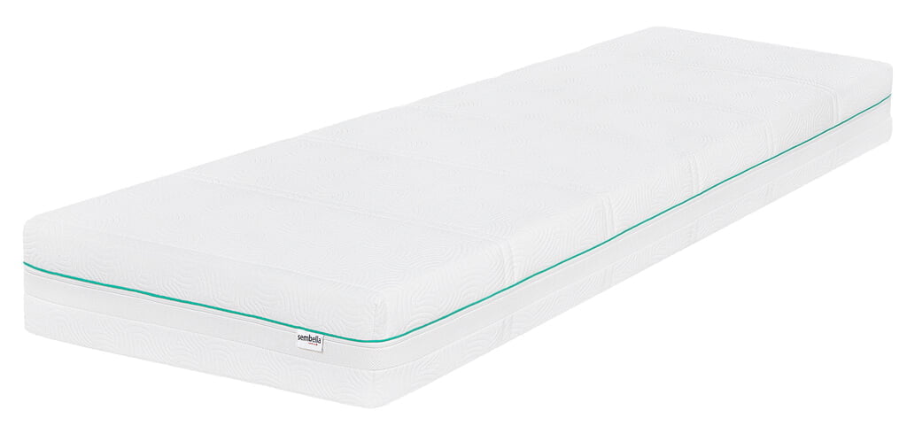 Strefa snu – podstawa snu, klasa standard: „Sembella KAPUA® –nowa generacja materacy przyjazna dla klimatu” – Recticel / marka Sembella.