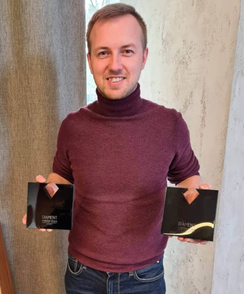 Firma Dig-Net Lenart triumfowała w kategorii strefa young – meble dziecięce i młodzieżowe. Na zdjęciu: Kamil Lenart.