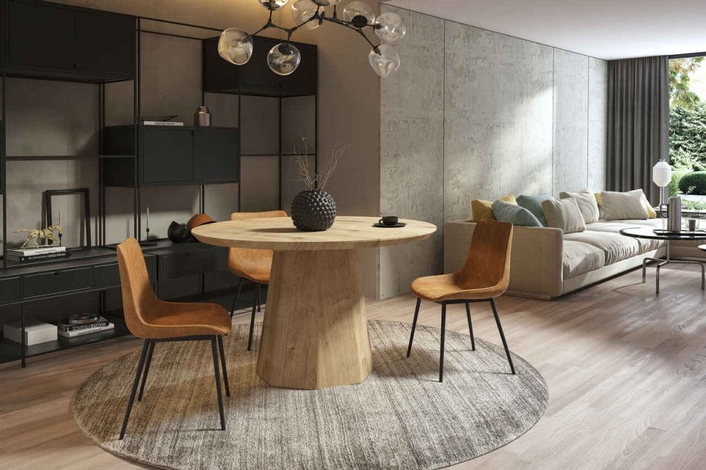 Zaprojektowana przez trebord linia STAM to kontynuacja filozofii marki w tworzeniu produktów wykonywanych wyłącznie z litego pełnego drewna w ponadczasowej, nowoczesnej formie, przyjaznej dla użytkownika końcowego. Linia STAM to przede wszystkim wszechstronność. Obejmuje ona meble do jadalni, które z powodzeniem znajdą zastosowania w przestrzeni biurowej, komercyjnej jak i w zaciszu domowym. Lekka zaoblona forma blatu ma zmiękczać odczucie ciężkiego litego materiału. Stożkowa geometryczna noga o wygładzonych krawędziach potęguje wrażenie zawieszenia blatu. Ponadto szeroka gama kombinacji kolorystycznych dopełnia wszechstronność produktu.