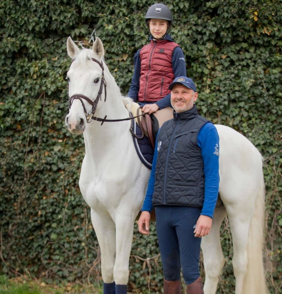 Syn Andrzej ze swoim trenerem Piotrem Morsztynem.