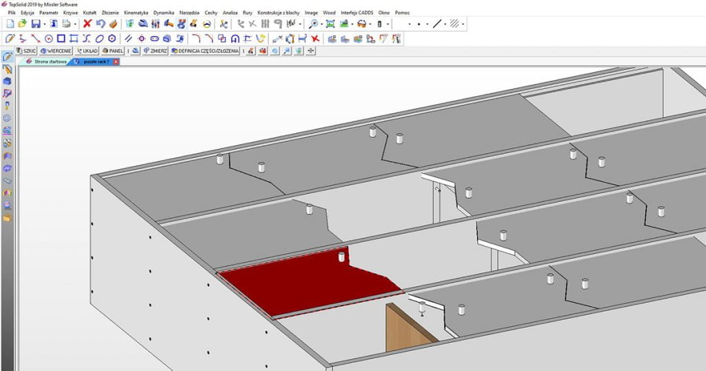 Topsolid - projekt zaprojektowany w programie do projektowania mebli - miesięcznik i portal informacyjny branży meblarskiej biznes.meble.pl
