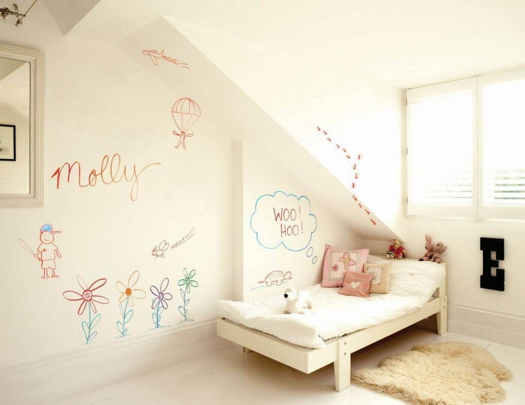 Farba „MemErase” Muraspec przekształca ściany, drzwi, biurka i inne gładkie powierzchnie w miejsce do twórczych działań – na którym można pisać, rysować, a następnie to wytrzeć.