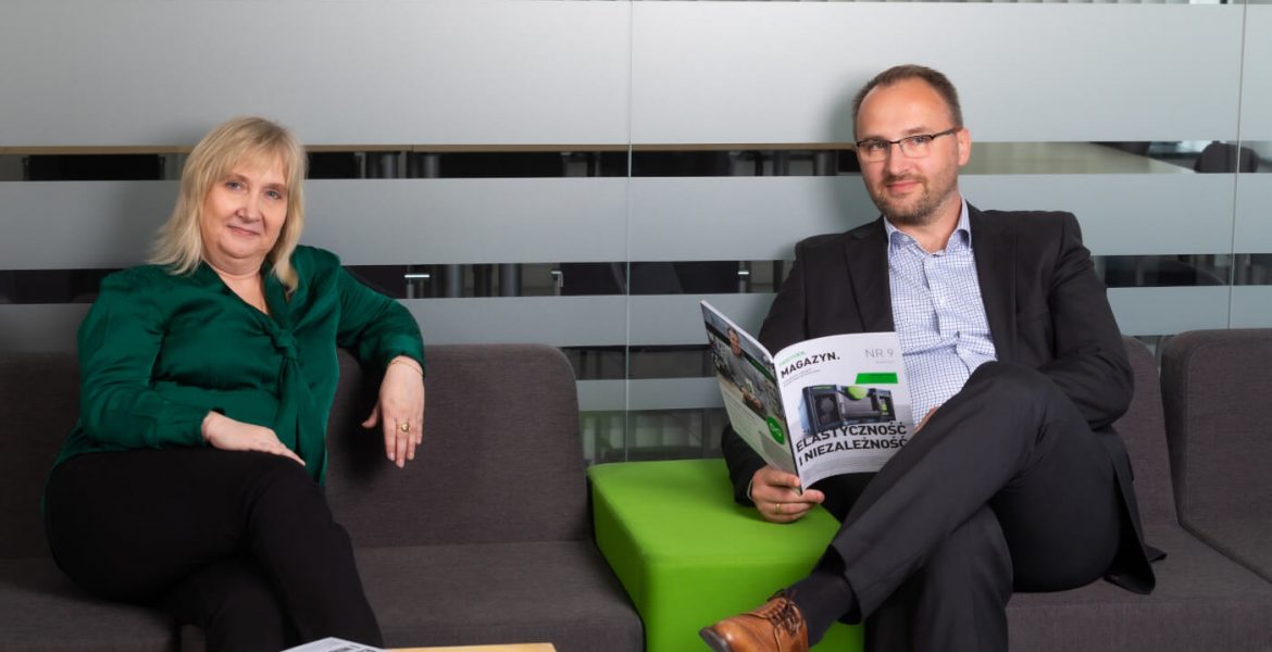 Monika Witowska – dyrektor finansowa i Michał Walczak – dyrektor handlowy w Festool Polska.