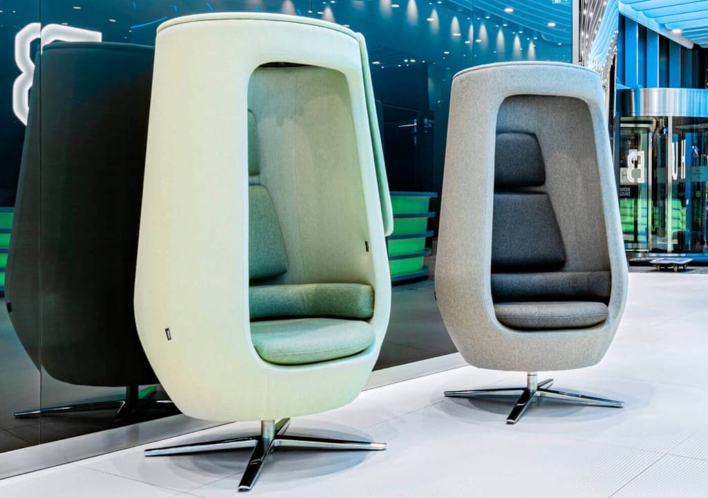 Fotel akustyczny „A11” dla Hushoffice, zdobywca nagrody Best of Year w Nowym Jorku, grudzień 2020 r.