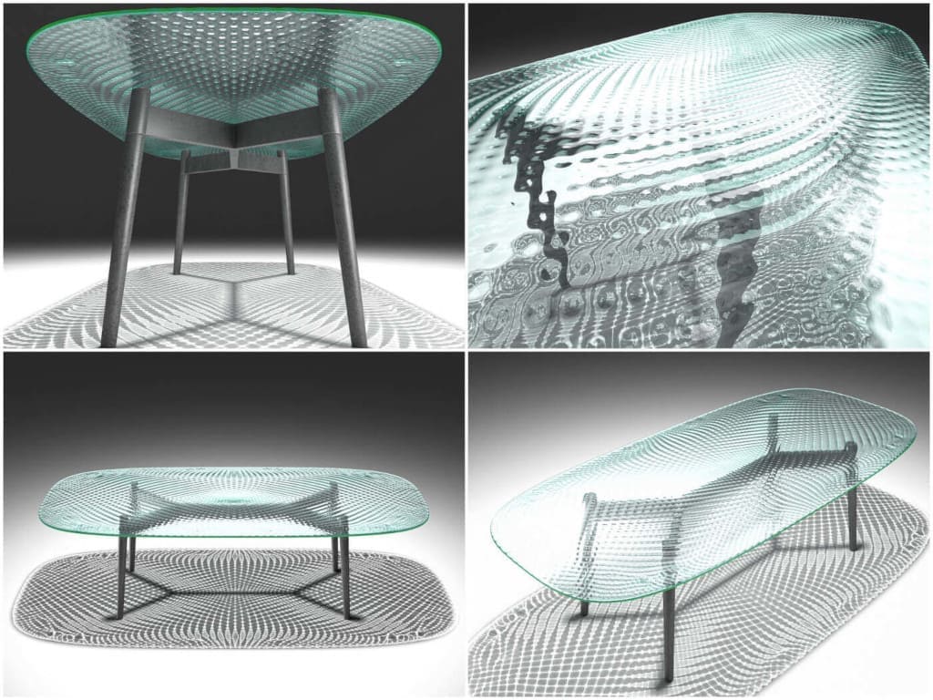 Stół „Coral Beach” dla Fiam Italia, zdobywca nagrody Best of Year, w Nowym Jorku, grudzień 2019 r.