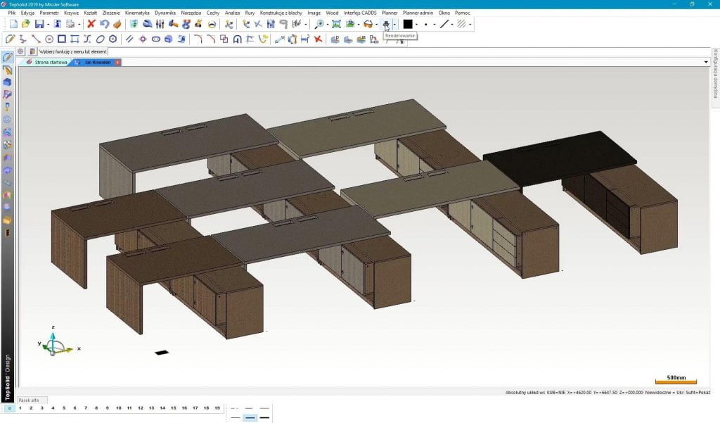 Automatyczne projektowanie mebli w oparciu o zamówienie w TopSolid Wood