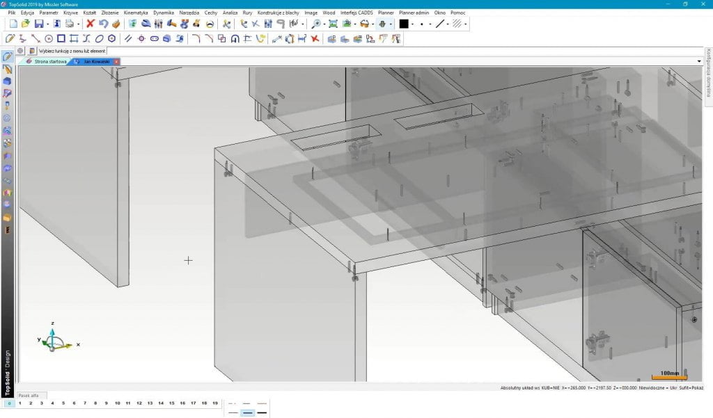 Automatyczne projektowanie mebli w oparciu o zamówienie w TopSolid Wood
