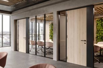 Kolekcja Formica® Door - laminaty na drzwiach w biurze - miesięcznik i portal informacyjny branży meblarskiej biznes.meble.pl