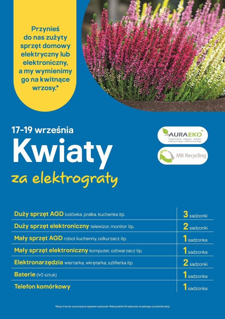 Kwiaty za elektrograty 2026 - zasady.