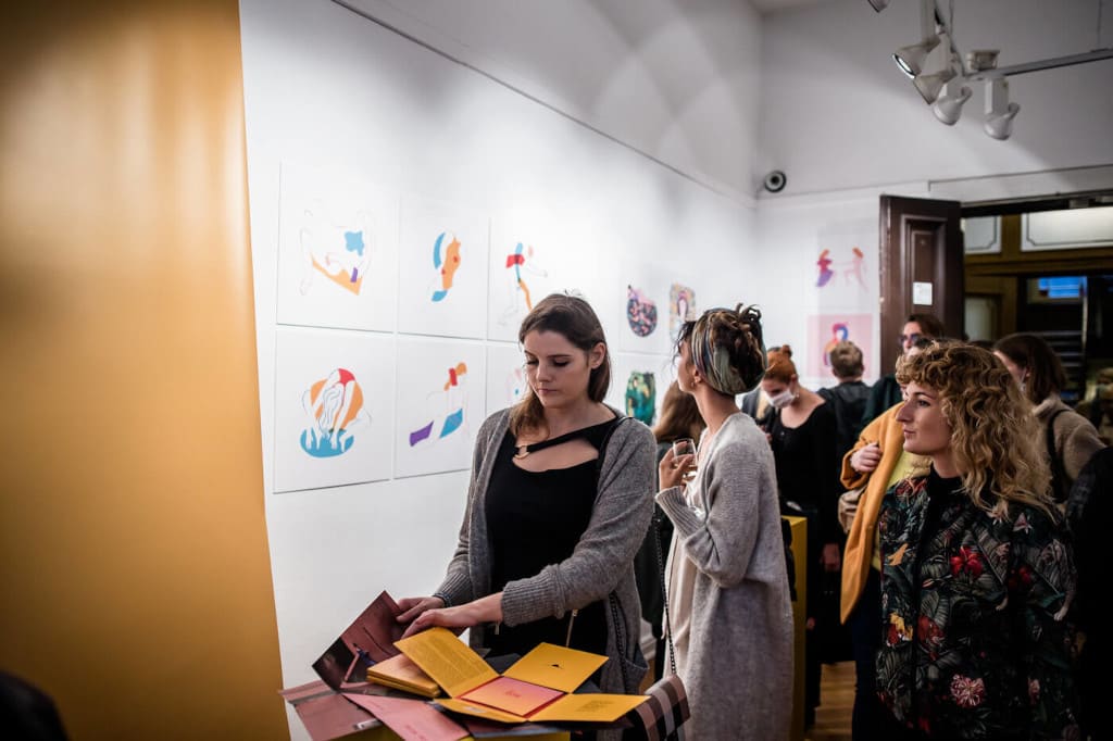 Wystawa w Domu Literatury w Łodzi prezentująca prace Magdy Grabowskiej-Wacławek, wokalistki i kompozytorki występującej pod pseudonimem Bovska.