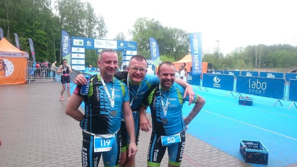 I chwilę po zakończeniu triatlonu, Olsztyn, maj 2019 r.