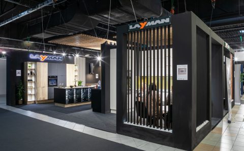 Layman - stoisko targowe podczas Warsaw Home & Contract 2021.