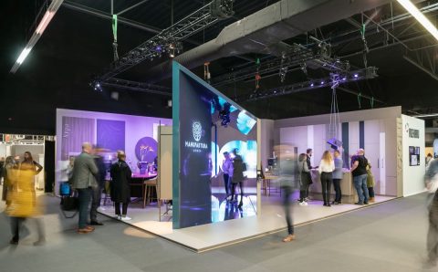 Stoisko Manufaktury Łomża podczas Warsaw Home & Contract 2021.