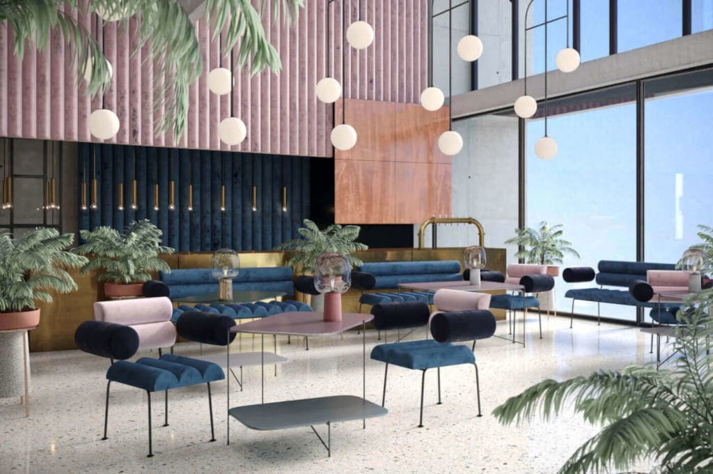 Kolekcja „Roll & Roll” (sofa 2-osobowa + fotel) – inspirowana estetyką legendarnej Grupy Memphis. Zaprojektowana dla Marki Happy Barok. Proj. Katarzyna Jasyk.