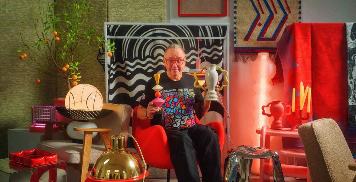 Jurek Owsiak podczas promocji „Design dla WOŚP – na pełnej petardzie”. Fot. Biuro prasowe Samsung.