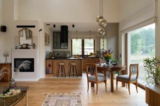 Wnętrze w stylu farmhouse.