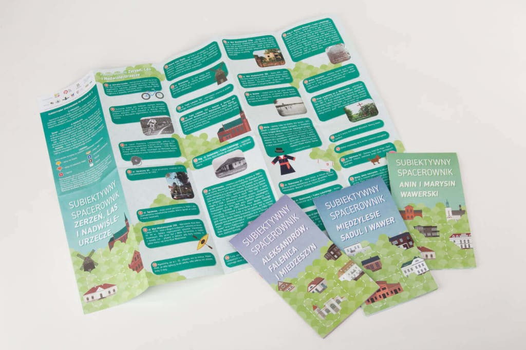 Opracowany przez Lotne Studio „Subiektywny spacerownik po dzielnicy Wawer”.