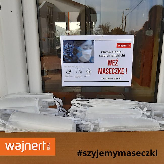 WAJNERT MEBEL wspiera walkę z coronawirusem, Maseczki.