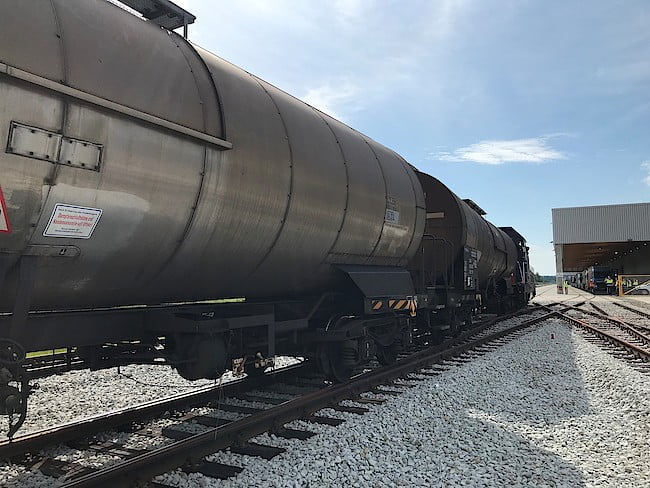 Egger - pierwszy pociąg.