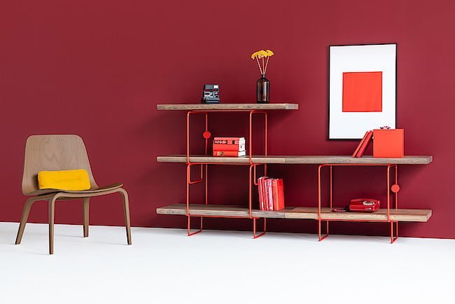 System regałowy „Grop”, proj. Bartłomiej Pawlak, Łukasz Stawarski, prod. Loft Kontrakt Tomasz Tomaszewski, marka: Loft Decora.