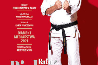 Okładka miesięcznika BIZNES.meble.pl - wydanie styczeń 2021. Na okładce: Rafał Piękoś, prezes firmy Davis.