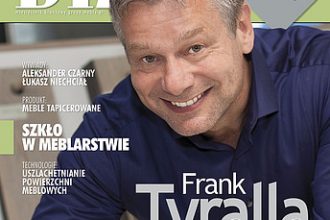 Okładka miesięcznika BIZNES.meble.pl - wydanie czerwiec-lipiec 2014. Na okładce: Frank Tyralla, Prezes Zarządu firmy Interprint Polska