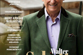 Okładka miesięcznika BIZNES.meble.pl - wydanie grudzień 2019. Na okładce: Walter Schatt, założyciel grupy Schattdecor