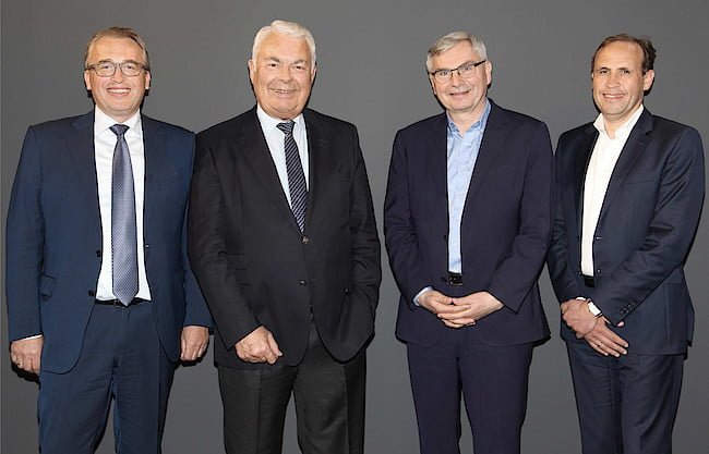 Na zdjęciu (od lewej): Marc Greve, Dieter Hilpert, prof. dr Jörg K. Ritter, Henning Rolf.
