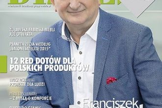 Okładka miesięcznika BIZNES.meble.pl - wydanie maj 2015. Na okładce: Franciszek Bieniek, właściciel firmy Jafra.