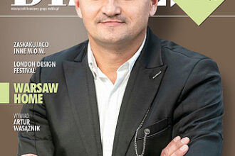 Okładka miesięcznika BIZNES.meble.pl - wydanie listopad 2018. Na okładce: Janusz Cięciwa, wiceprezes Zarządu Motionitalia. Fot. Tomasz Markowski