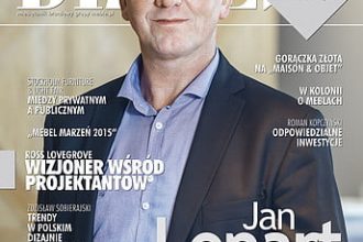 Okładka miesięcznika BIZNES.meble.pl - wydanie marzec 2015. Na okładce: Jan Lenart, współwłaściciel firmy DIG-NET Lenart 