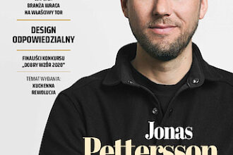 Okładka miesięcznika BIZNES.meble.pl - wydanie wrzesień 2021. Na okładce Jonas Pettersson, CEO Form Us With Love. Fot Jonas Lindstrom.