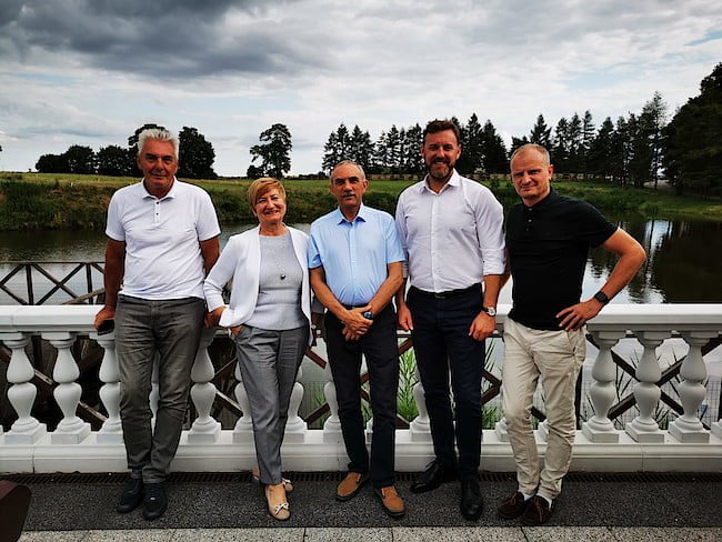 Od lewej: Janusz Mikołajczyk, Ewa Ratajczak, Jan Szynaka, Piotr Wójcik, Wojciech Hoffmann.