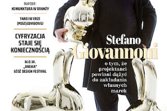 Okładka miesięcznika BIZNES.meble.pl - wydanie listopad 2021. Na okładce: Stefano Giovannoni, projektant.