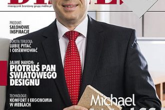 Okładka miesięcznika BIZNES.meble.pl - wydanie wrzesień 2016. Na okładce: Michael Wolff, prezes Zarządu Pfleiderer.