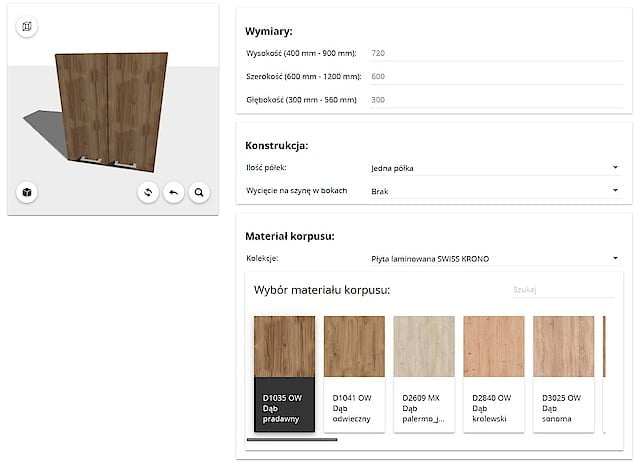 System Imos - interfejs