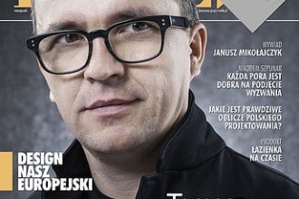 Okładka miesięcznika BIZNES.meble.pl - wydanie czerwiec-lipiec 2016. Na okładce: Tomasz Defratyka, prezes i właściciel firmy Deftrans.